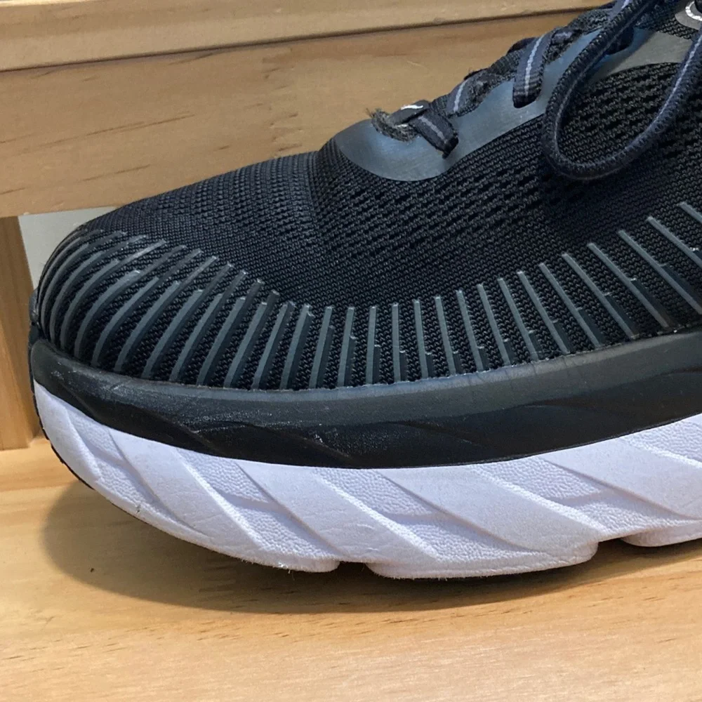 Hoka Bondi 7 Men's Black and White Road Running Shoes Size 13 - Picture 10 of 15